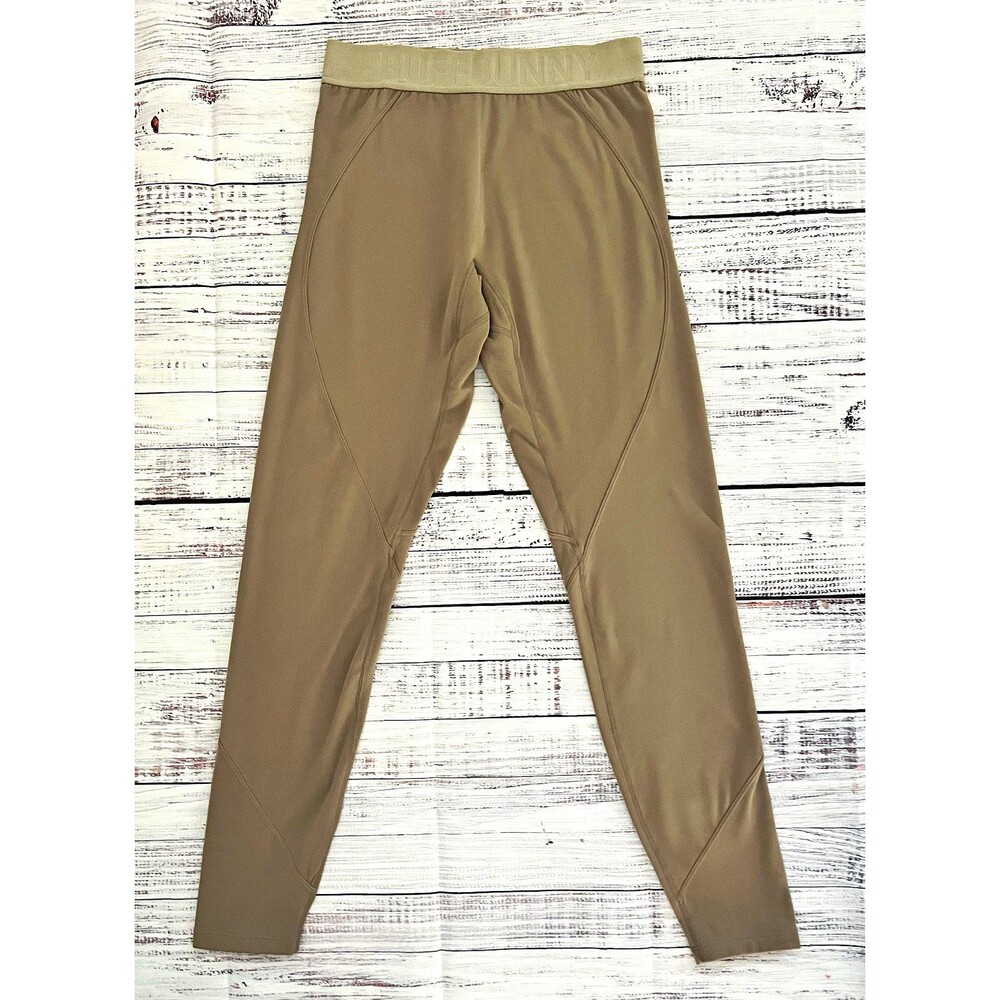 Buffbunny Collection Logo Waistband Contour Leggings Size M Taupe Brown